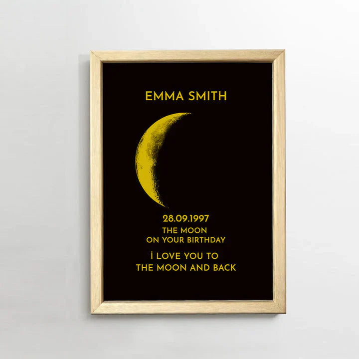 Custom REAL MOON PHASE - For Memory Gift