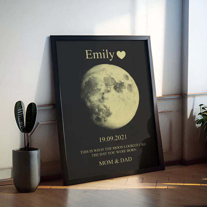 Custom REAL MOON PHASE - For Memory Gift