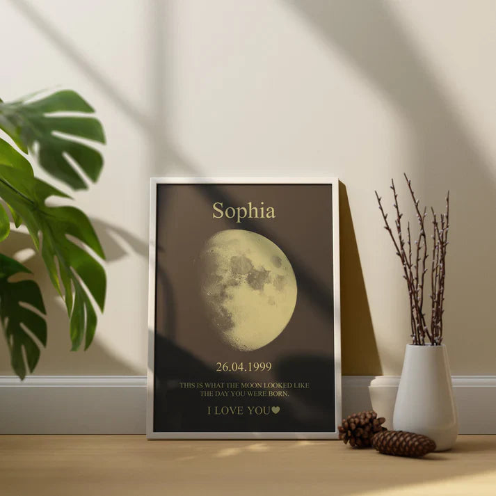 Custom REAL MOON PHASE - For Memory Gift